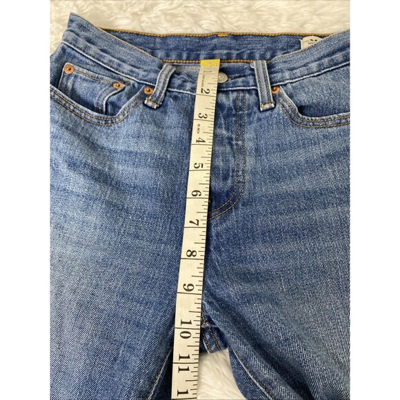 Levi's White Oak Cone Jeans Women's Size 25 Blue Skinny Button Fly Raw Hem - Picture 7 of 15